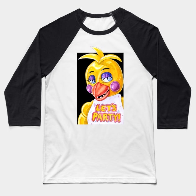 Toy Chica Baseball T-Shirt by Primal Arc